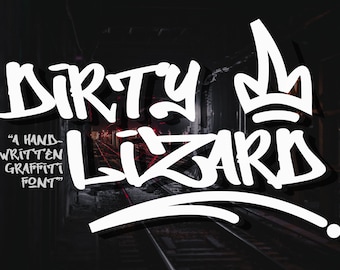 Dirty Lizard - Graffiti Font, Vintage Font, Logo font, Canva font, Branding font, Template font, Cricut font, Urban Font, Street Font