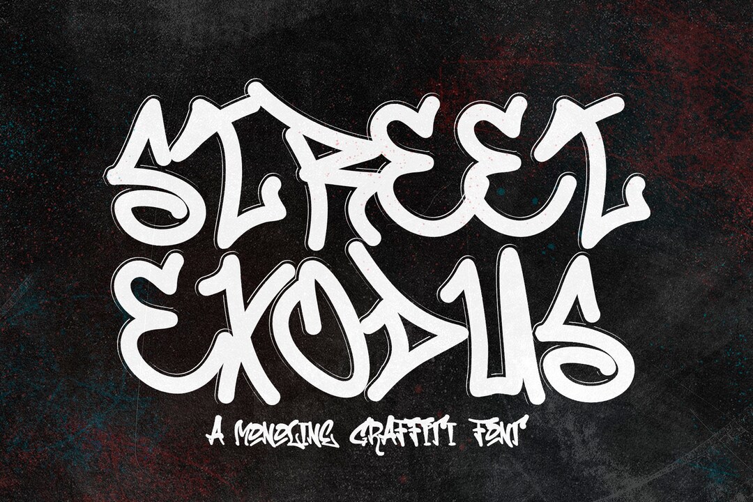 Street Exodus Graffiti Font: Urban Monoline SVG, OTF, TTF - Etsy