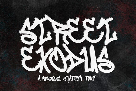 Street Exodus Graffiti Font: Urban Monoline SVG, OTF, TTF - Etsy