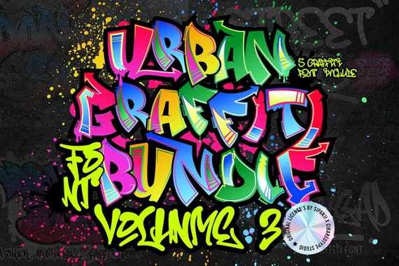 Urban Graffiti Font Bundle Vol.3: Retro Street Fonts - Etsy
