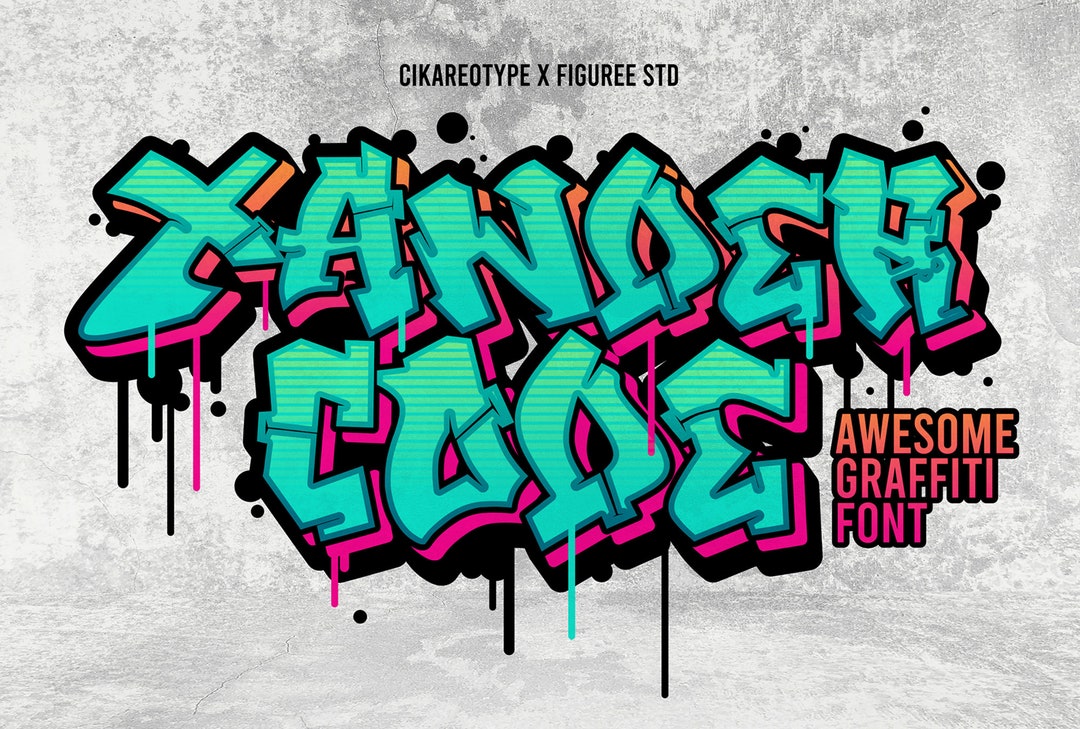 Xandercode Graffiti Font: Bold Urban Style - Etsy