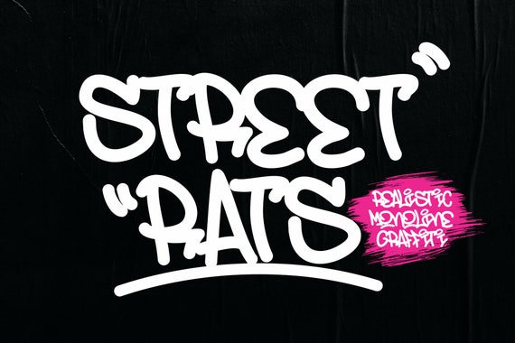 Street Rats Graffiti Font: Monoline Urban Font (OTF, TTF, WOFF) - Etsy