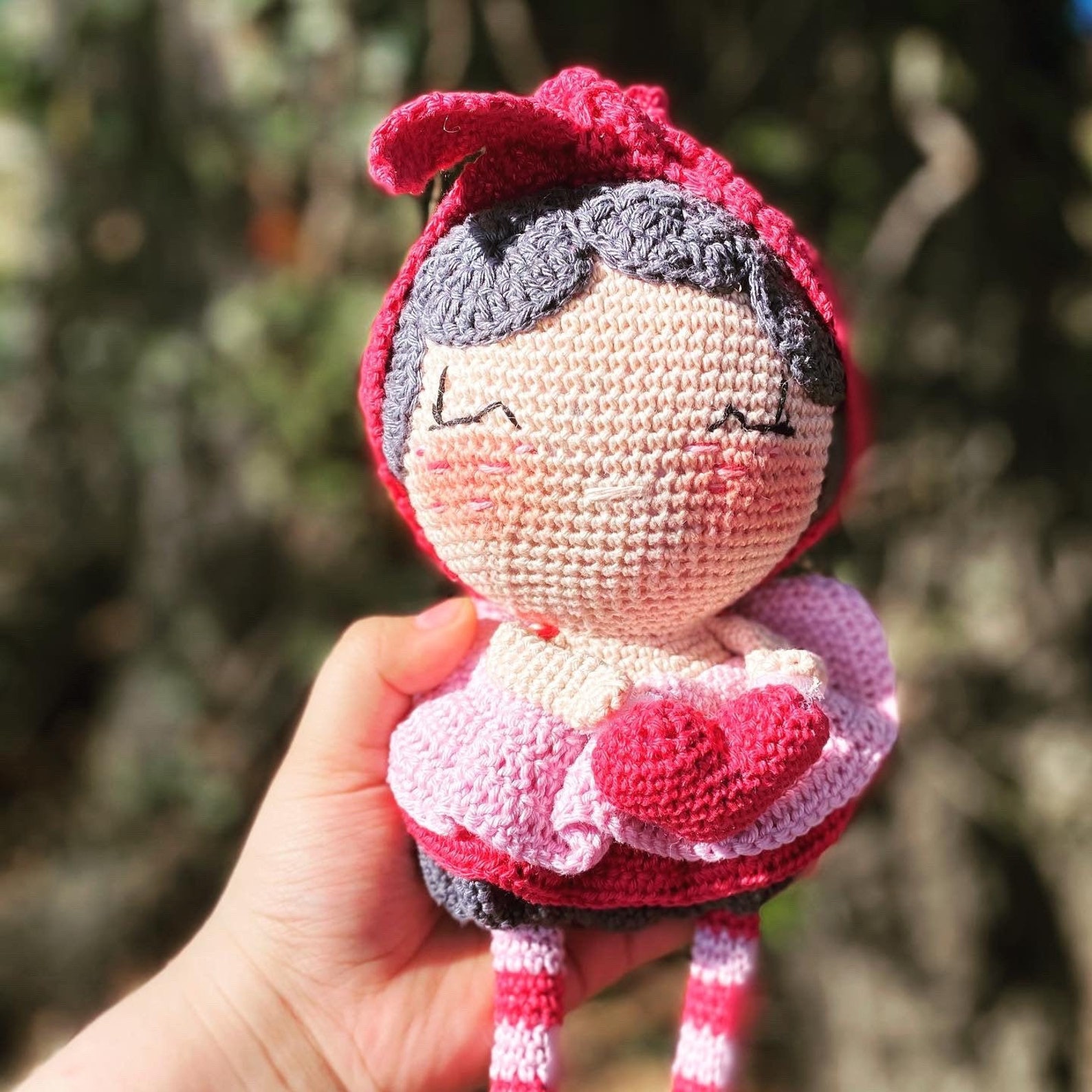 Handmade Doll Heart Doll Amigurumi Crochet Doll Plush | Etsy