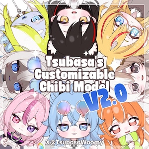 Modelo Chibi Personalizável da Tsubasa V2.0 | Vtuber | Live2D | Modelo Pré-fabricado