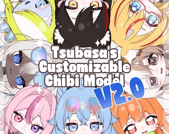 Tsubasa's Chibi Customizable Model V2.0 | Vtuber | Live2D | Premade Model