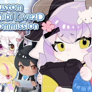 Custom Chibi Live2D/Vtuber Commission | Model Art | Ready to Rig | Light Live2D Rigging | Vtuber