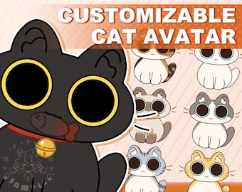 Anpassbares Cat Vtuber Modell | Mehrere Katzenrassen | Gefühle | Zubehör | Kostüme