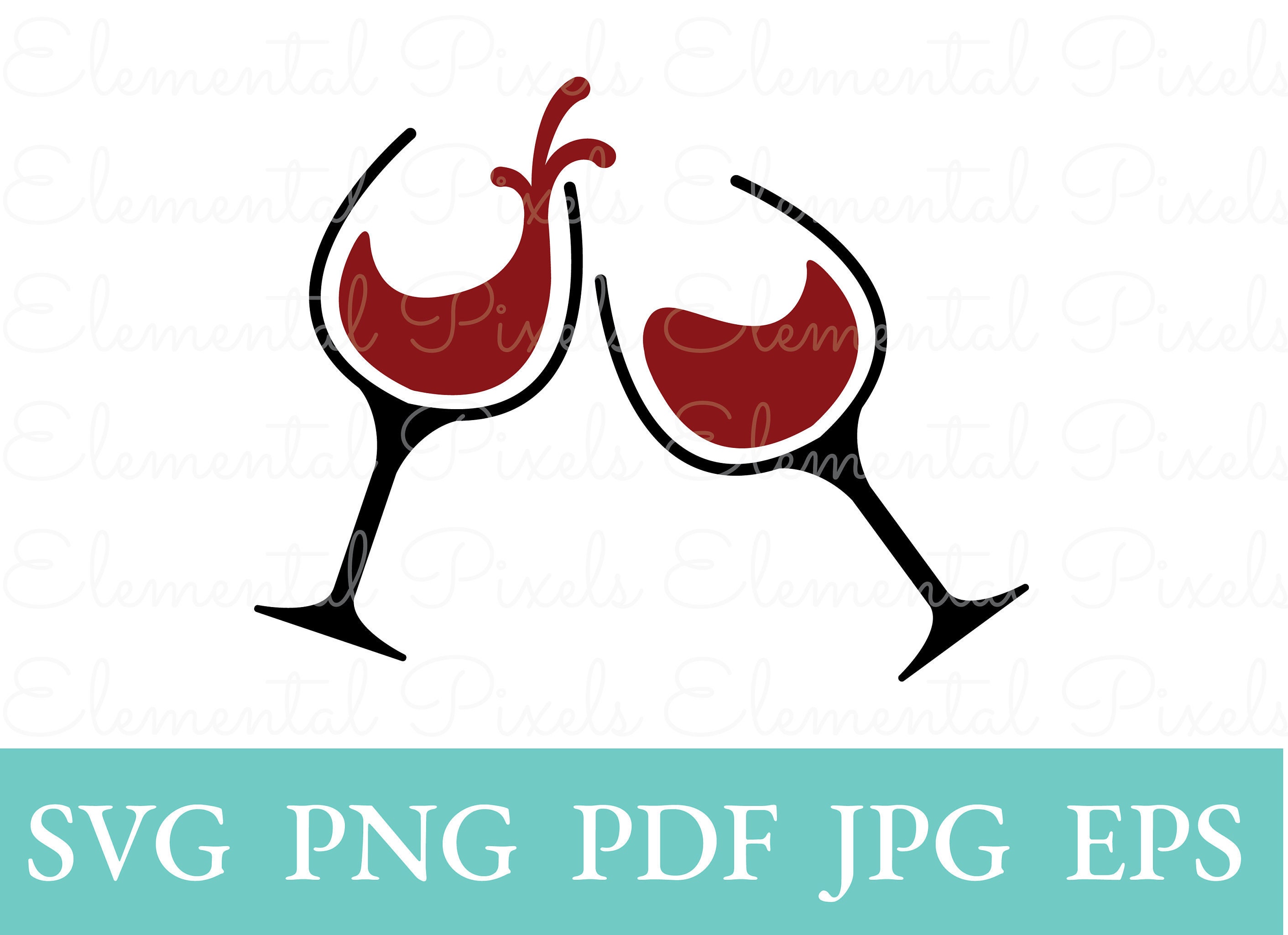 Wine Glasses Clinking Clipart