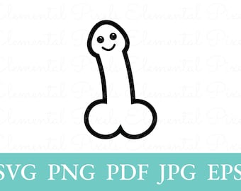 Happy penis svg | bachelorette party dick | vector files for cricut | png for tshirt | digital instant download | glowforge sublimation