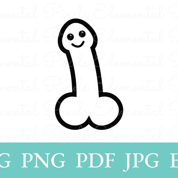Happy penis svg | bachelorette party dick | vector files for cricut | png for tshirt | digital instant download | glowforge sublimation