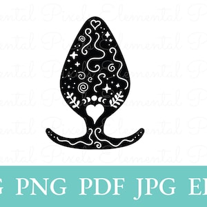 Cosmic butt plug svg | stars and moon clipart | anal sex png for tshirts | boho witchy vector file for cricut | digital instant download