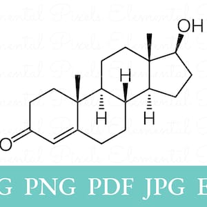 Puede incluir: Un dibujo en blanco y negro de una estructura química con la fórmula química OH.