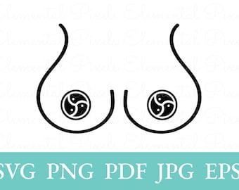 Kink symbol boobs svg | BDSM breasts | cute minimalist print printable | vector files for cricut | png for shirt | digital instant download