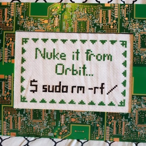 Sudo Nuke It - PDF Cross Stitch Pattern