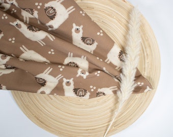 Summer time digital print alpacas animal print Oeko-Tex® Standard 100 19EUR/meter fabric children sewing available by the meter from 0.5 m