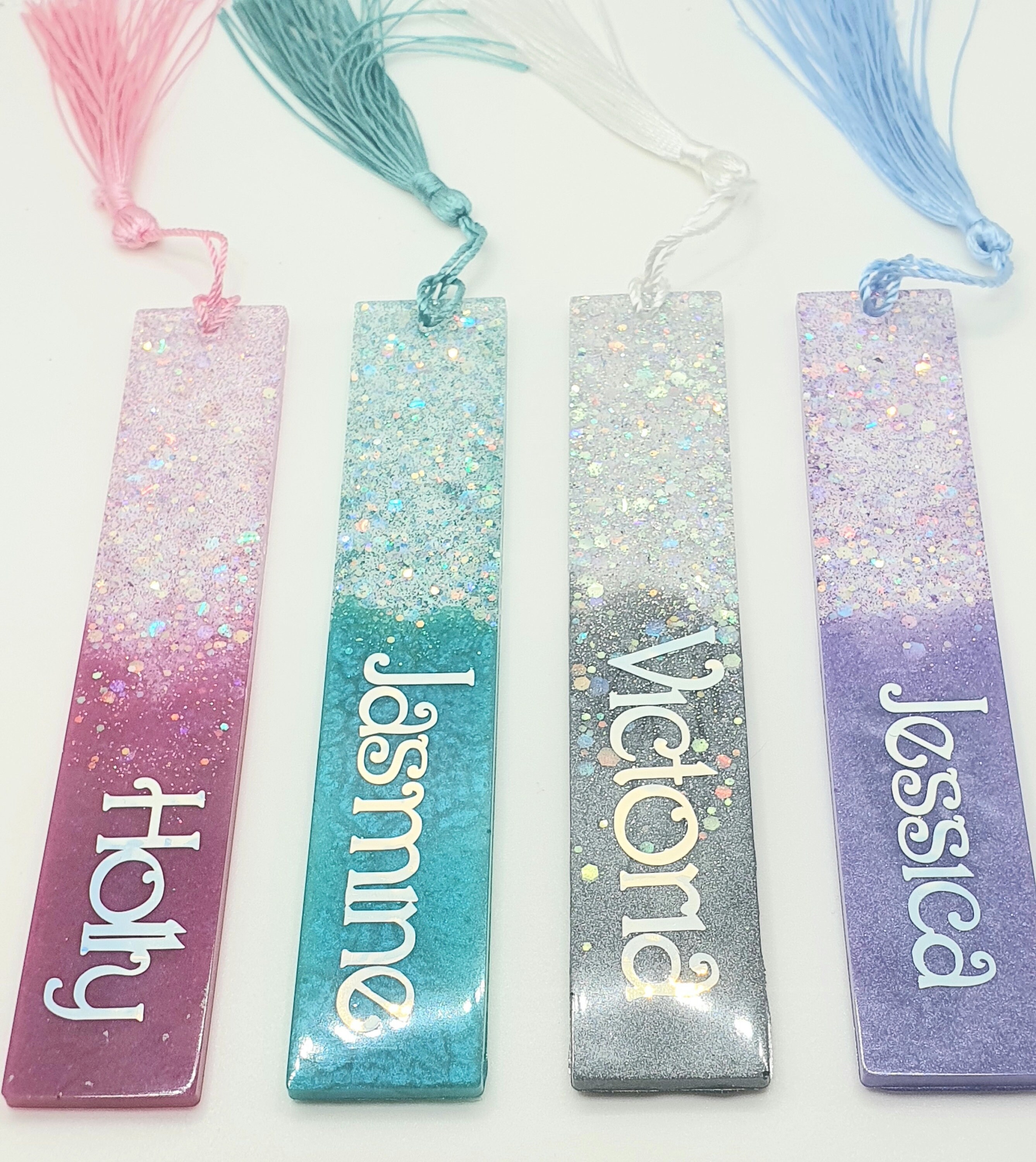 Personalised Resin Bookmark Glitter Bookmark Personalised Etsy UK