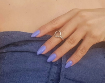 Handmade Sterling Silver Circle Ring: Minimalist Geometric Jewelry