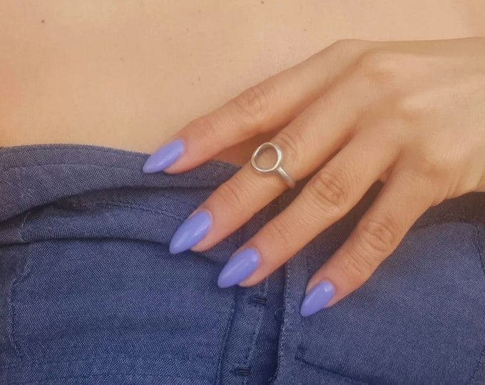 Handmade Sterling Silver Circle Ring: Minimalist Geometric Jewelry