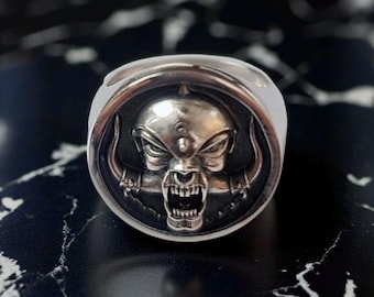 Snaggletooth War Pig Ring-Solid 925 Silver-Heavy Duty Design for the Ultimate Rockstar