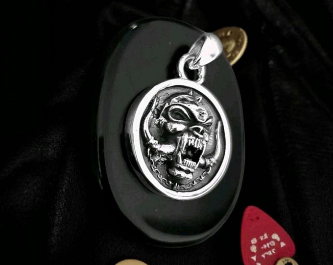 Snaggletooth War Pig Pendant-Solid 925  Sterling Silver-Heavy Duty Design for the Ultimate Rockstar -