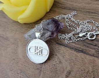 11:11 Angel Number Sterling Silver Pendant - Inspirational Charm "Angel beings are nearby"