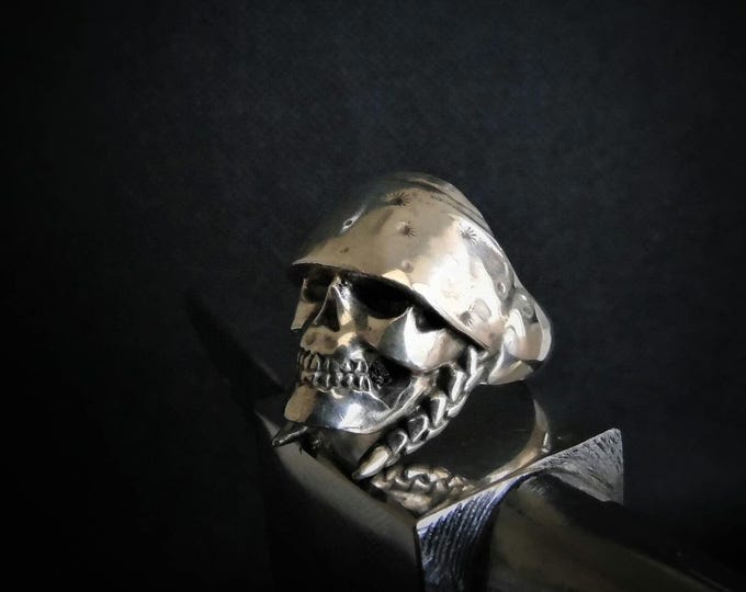 Handmade Gothic Sterling Silver Mexican Skull Ring