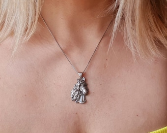 Horse head Pendant: Animal Lover Gift Handmade  Sterling Silver