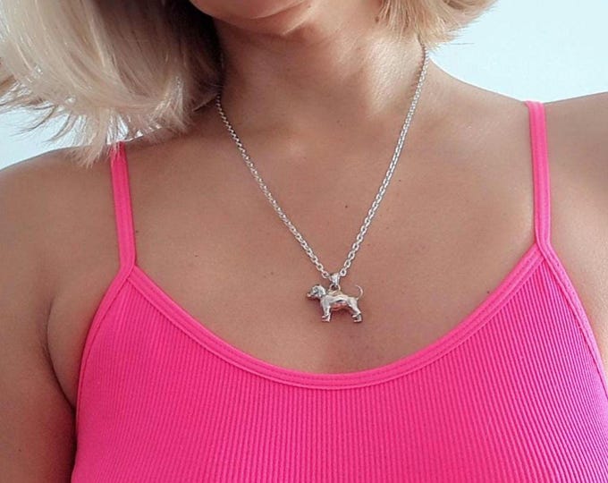 Beagle Figurine Pendant  Solid Sterling Silver –   Gift for Beagle  Lovers –Pet Memorial