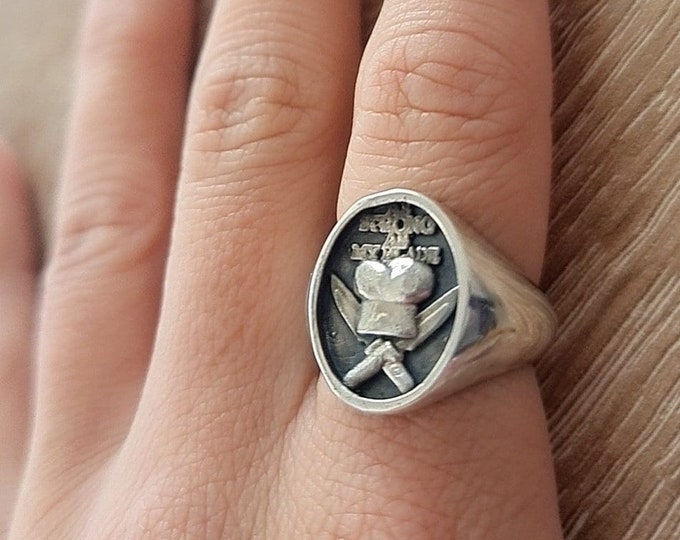 Handmade 925 Sterling Silver Chef Ring: Culinary Gift