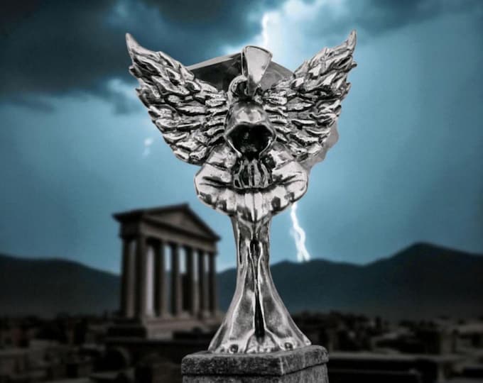 Fallen Angel Sterling Silver Pendant: Handmade Lucifer Necklace Charm