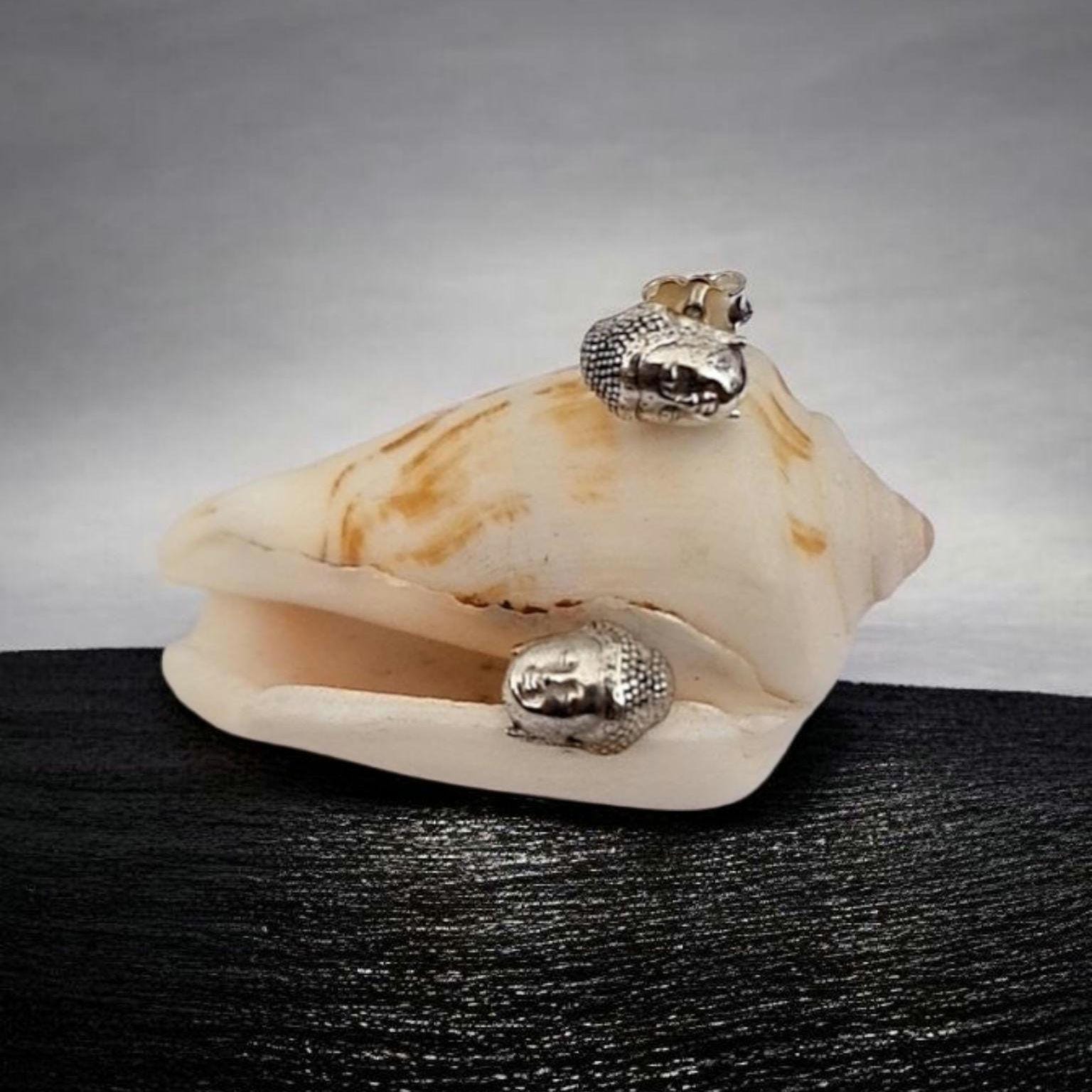 Orecchini a Bottone in Argento 925 Larimar | Gioielli Boho con