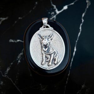 Personalized  Silver Dog Pendant – Custom Pet Portrait  – Artisan charm for Dog Lovers - Made from your dog&#39;s photo