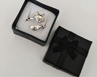 Handmade Sterling Silver Fox Ring: Animal Jewelry Gift