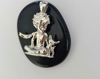 Little Prince and Fox Pendant • Sterling Silver Necklace • Literary Gift for Dreamers & Book Lovers