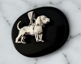 Beagle Figurine Pendant  Solid Sterling Silver –   Gift for Beagle  Lovers –Pet Memorial