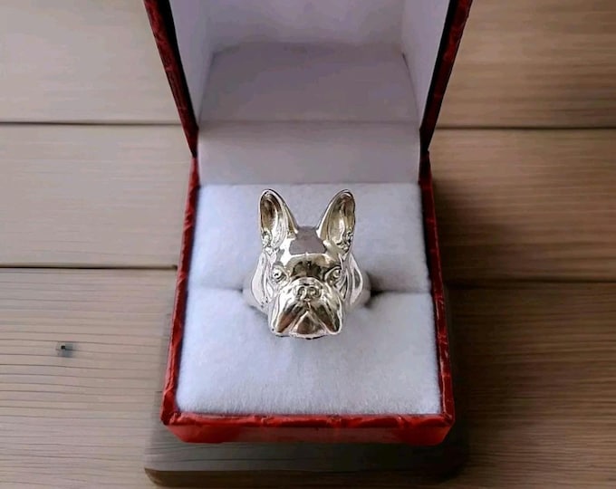 French Bulldog Ring: A Stylish Tribute to Your Four-Legged Companion -  Sterling Silver 925