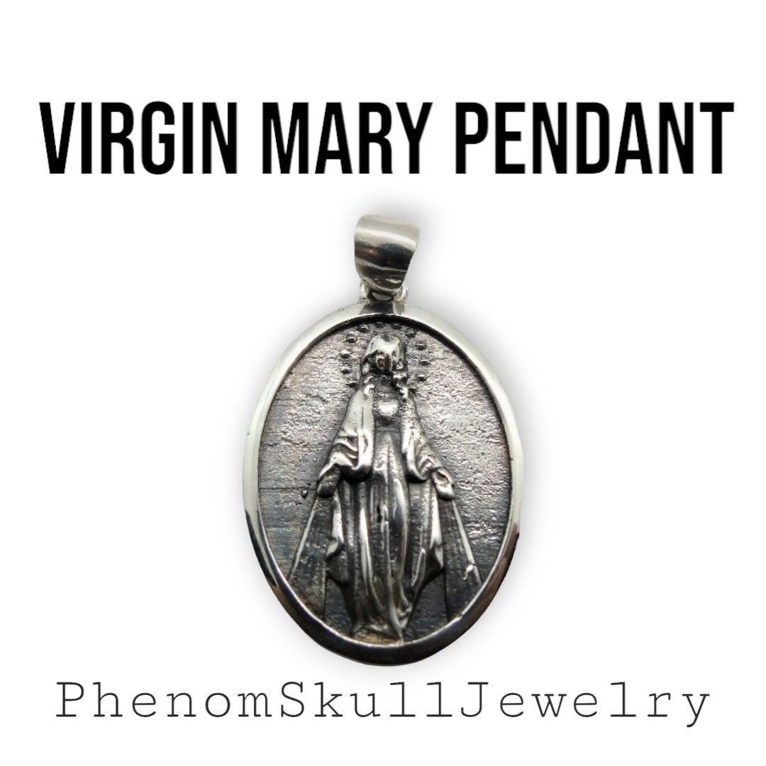 Handmade Virgin Mary Pendant Mother of All Handcrafted Religious Symbol
