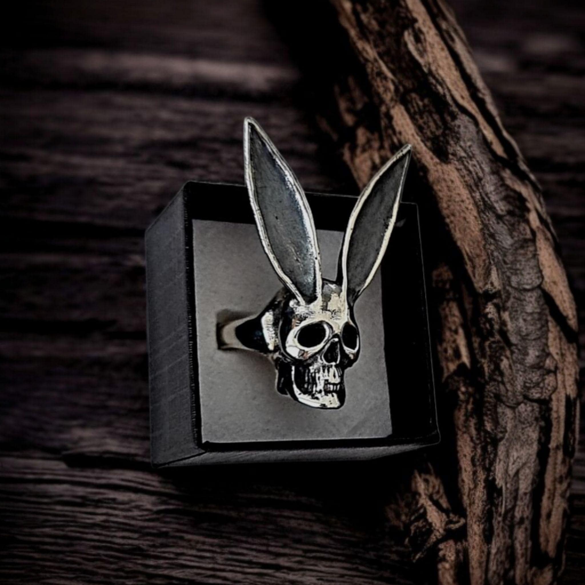 Bunny Skull Rings - Etsy