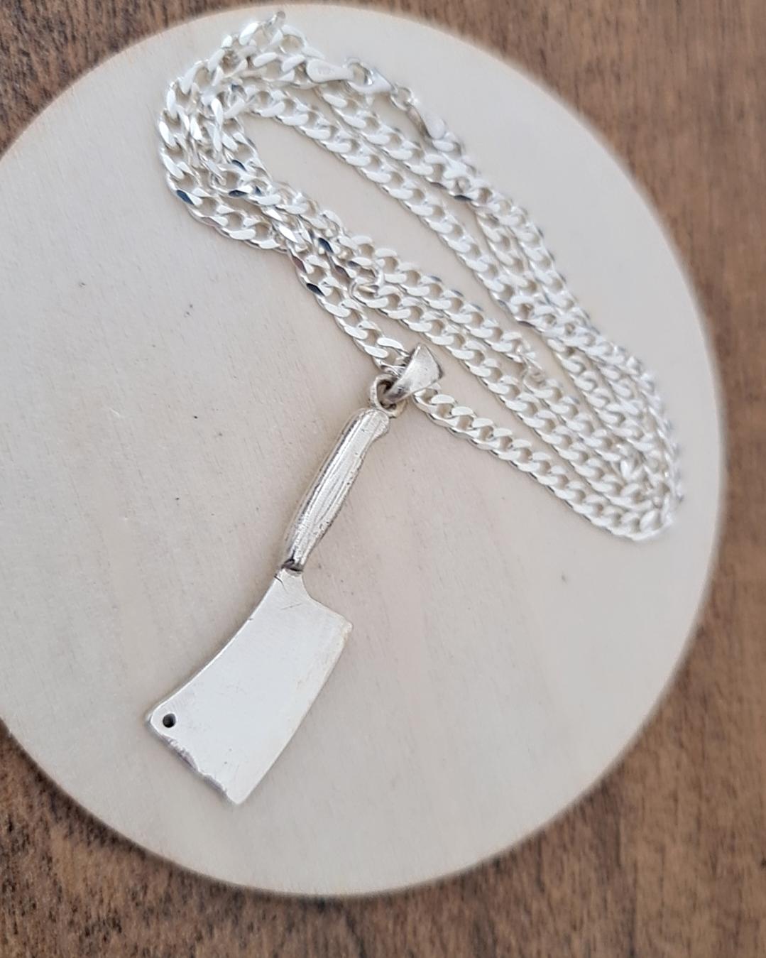 ネックレス・チョーカー BLENDOFF Cleaver Knife Necklace Silver 925 Cleaver Necklace - Cleaver Jewelry - Cleaver Gift - Knife