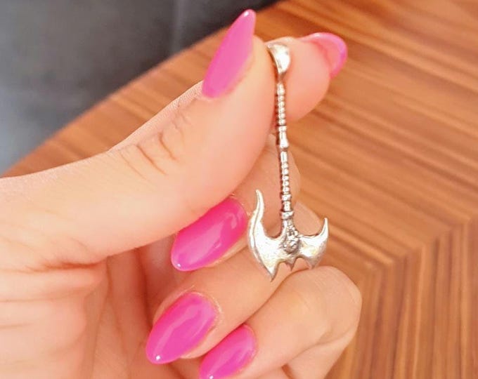 Sterling Silver Darius Axe Pendant: Handmade League of Legends Necklace