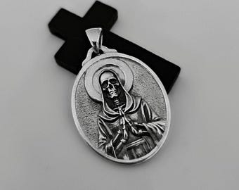 Collana in argento sterling con la morte, collana in argento Collana in argento sterling con la morte, collana in argento