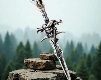 Frostmourne Sword Pendant , Wow, World of Warcraft  , Lich King,  Handmade 925 Sterling Silver