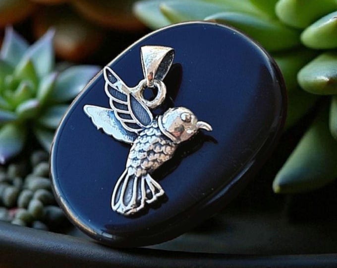 Sterling Silver Hummingbird Pendant: Symbol of Joy & Love