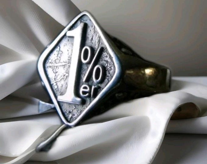 Motorbike Ring in Sterling Silver - Uniquely Designed Biker Jewelry - Bold & Daring Gift for Outlaws -