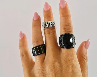 Bague d'amitié : Argent sterling - Bijou d'amitié entre sœurs