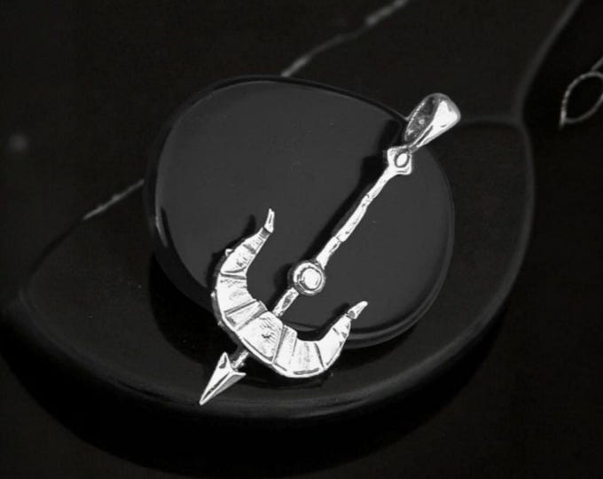 Sterling Silver Vayne Crossbow Pendant: Handmade LoL Gamer Necklace
