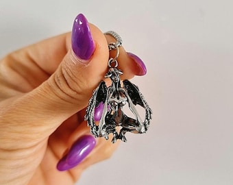 Winged Demon Devil Goddess Necklace , Anime, Cosplay- punk Gothic Sexy 60 cm round box chain