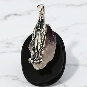 Handmade Santa Muerte Pendant – 925 Sterling Silver Grim Reaper Necklace – Oxidized Bold Gothic Jewelry for Rebels & Iconoclasts