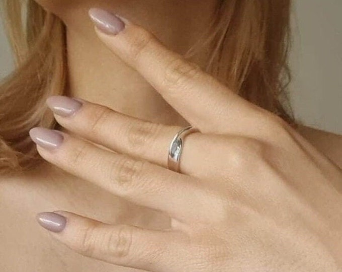 Handmade Sterling Silver Mobius Ring: Minimalist Twisted Band