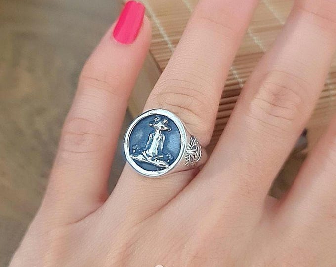 Handmade 925 Silver Yoga Frog Ring: Meditation Jewelry